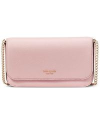 Kate Spade - Ava Pebbled Leather Flap Chain Wallet - Lyst
