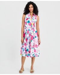 Anne Klein - Notch Collar Sleeveless Wrap Dress - Lyst