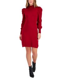 Taylor - Puff-sleeve Mini Sweater Dress - Lyst
