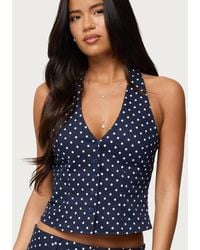 Edikted - Twyla Polka Dot Halter Top - Lyst