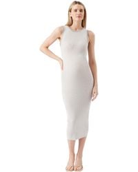 Ripe Maternity - Maternity Ripe Noa Rib Knit Nursing Dress Natural / Taupe - Lyst