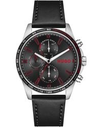 BOSS - Drift Quartz Multi Leather Watch 43mm - Lyst