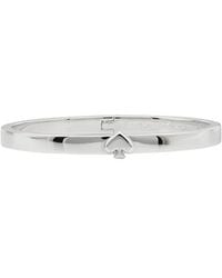 Kate Spade - Silver Plated Thin Enamel Bangle Bracelet - Lyst