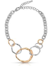 Ettika - Interlocking Golden Chain Necklace - Lyst