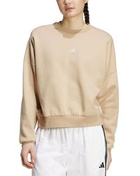 adidas - Essentials Crewneck Small-logo Sweatshirt - Lyst