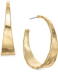 Style & Co. - Hammered Metal Medium Hoop Earrings 1-.5" - Lyst