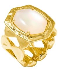 Kendra Scott - Imitation Pearl Tiger Striped Daphne Cocktail Ring - Lyst
