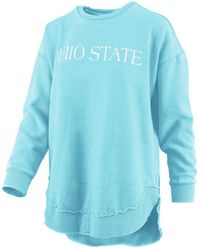 Pressbox - Distressed Ohio State Buckeyes Seaside Springtime Vintage-like Poncho Pullover Sweatshirt - Lyst