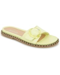 Kenneth Cole - Syrena Round Toe Flat Sandals - Lyst