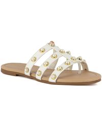 Juicy Couture - Zallymae Embellished Slide Flat Sandals - Lyst