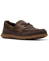 Clarks - Flexway Tie Casual Slip On Boat Shoe - Lyst