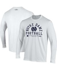 Under Armour - Notre Dame Fighting Irish 2025 Sideline Football Performance Cotton Long Sleeve T-shirt - Lyst