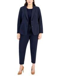 Tahari - Plus Size Two Button Roll Tab Jacket Sweater T Shirt Shannon Pants - Lyst
