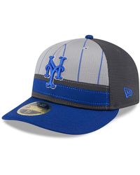 KTZ - Gray/royal New York Mets 2025 Batting Practice Low Profile 59fifty Fitted Hat - Lyst