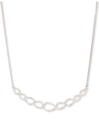 Givenchy - Silver-tone Crystal Open Frontal Necklace - Lyst