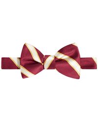 Tayion Collection - Crimson & Cream Stripe Bow Tie - Lyst