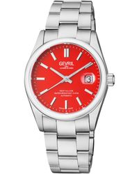 Gevril - West Village Swiss Automatic -tone Stainless Steel Bracelet Watch 40mm - Lyst