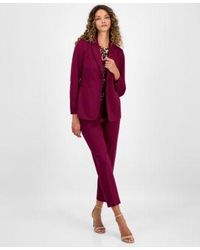 BarIII - Notch Collar Single Button Blazer Printed Mesh Short Sleeve Tee Compression High Rise Straight Leg Pants Macys Exclusive - Lyst