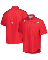 Columbia - Philadelphia Phillies Tamiami Omni-shade Button-down Shirt - Lyst