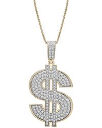 Macy's - Diamond Dollar Sign 22" Pendant Necklace (1/2 Ct. T.w. - Lyst