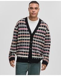 Mode Of One - Boxy-fit Plaid V-neck Cardigan - Lyst