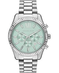 Michael Kors - Lexington Quartz Chronograph Stainless Steel Watch 45mm - Lyst