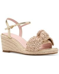 Kate Spade - Leandra Raffia Espadrille Wedge Sandals - Lyst