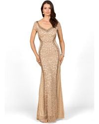 Lara - Beaded Mermaid Cap Sleeve Gown - Lyst