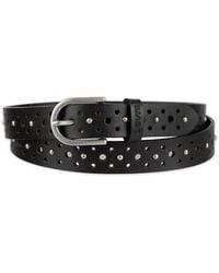 Levi's - Fully Adjustable Perforated And Studded Leather Jean Belt - Lyst