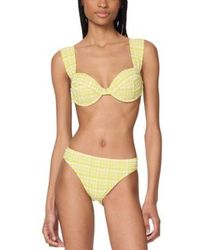 Kate Spade - Underwire Bikini Top Plaid High Cut Bottoms - Lyst