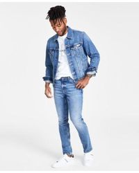Calvin Klein - Trucker Jacket Logo Crewneck T Shirt Slim Fit Stretch Jeans - Lyst