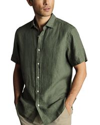 Charles Tyrwhitt - Slim-fit Button-down Linen Shirt - Lyst