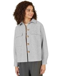 Yumi' - Textured Finish Patch Pocket Shacket - Lyst