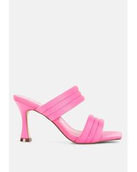 LONDON RAG - New Crush Quilted Spool Heel Sandals - Lyst