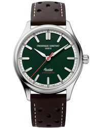 Frederique Constant - Swiss Automatic Vintage Rally Healy Cosc Brown Leather Strap Watch 40mm - Lyst