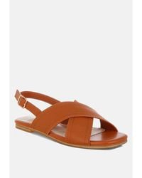 Rag & Co - Jamon Classic Cross-strap Buckled Flats - Lyst