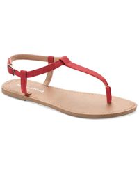 Sun & Stone - Sun + Stone Krisleyy T-strap Slingback Flat Sandals - Lyst