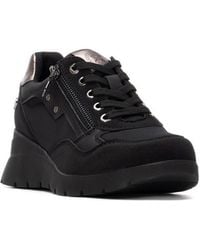 Xti - Casual Wedge Lace Up Sneakers - Lyst