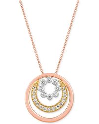 Le Vian - Nude Diamond Graduated Circle Adjustable 20" Pendant Necklace (5/8 Ct. T.w. - Lyst