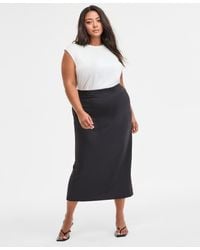 BarIII - Trendy Plus Size Midi Skirt - Lyst