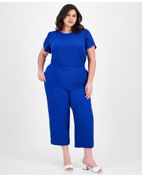 Anne Klein - Plus Size High-rise Cropped Pull-on Pants - Lyst