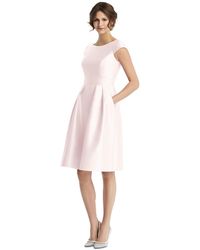 alfred sung boatneck sheath dress
