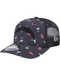 KTZ - Navy/black Los Angeles Chargers Adventure Drinks Pattern 9seventy Stretch Snap Hat - Lyst