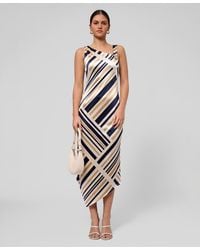 Rachel Roy - Asymmetrical Neck Midi Dress - Lyst