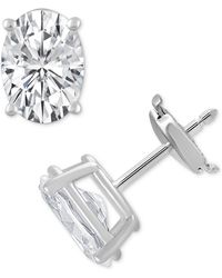 Badgley Mischka - Certified Lab Grown Diamond Oval Stud Earring Collection In 14k Gold - Lyst