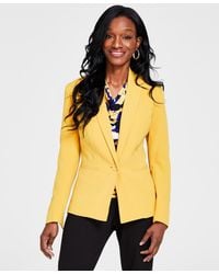 Kasper - Stretch Crepe One Button Blazer - Lyst
