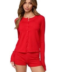 Edikted - Maycee Button Up Knit Cardigan - Lyst