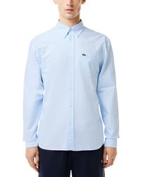 Lacoste - Woven Long Sleeve Button-down Oxford Shirt - Lyst