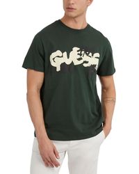 Guess - Eco Raised Graffiti Logo Print T-shirt - Lyst