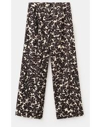 Mango - Floral Print Straight Pants - Lyst